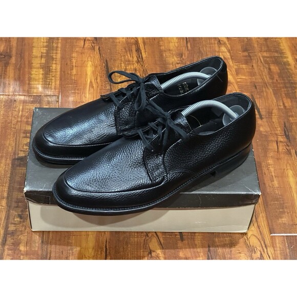 Men’s Stacy Adams Porto-Ped Black Pebbled Leather Sole Dress Shoes Size 10.5 NOS main image 14